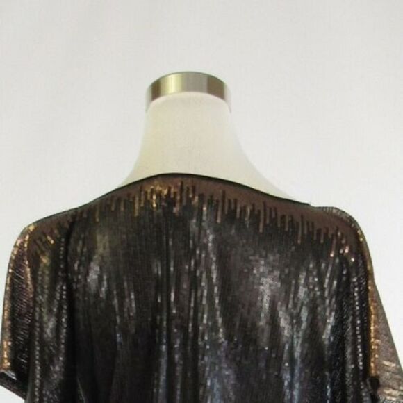 Light brown black VINCE CAMUTO sequin blouse XS - Picture 8 of 8